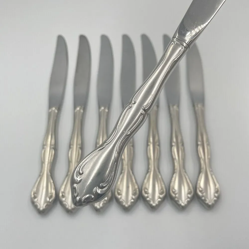 8 QTY Oneida USA CANTATA Dinner Knives Stainless Steel Replacement Flatware 9